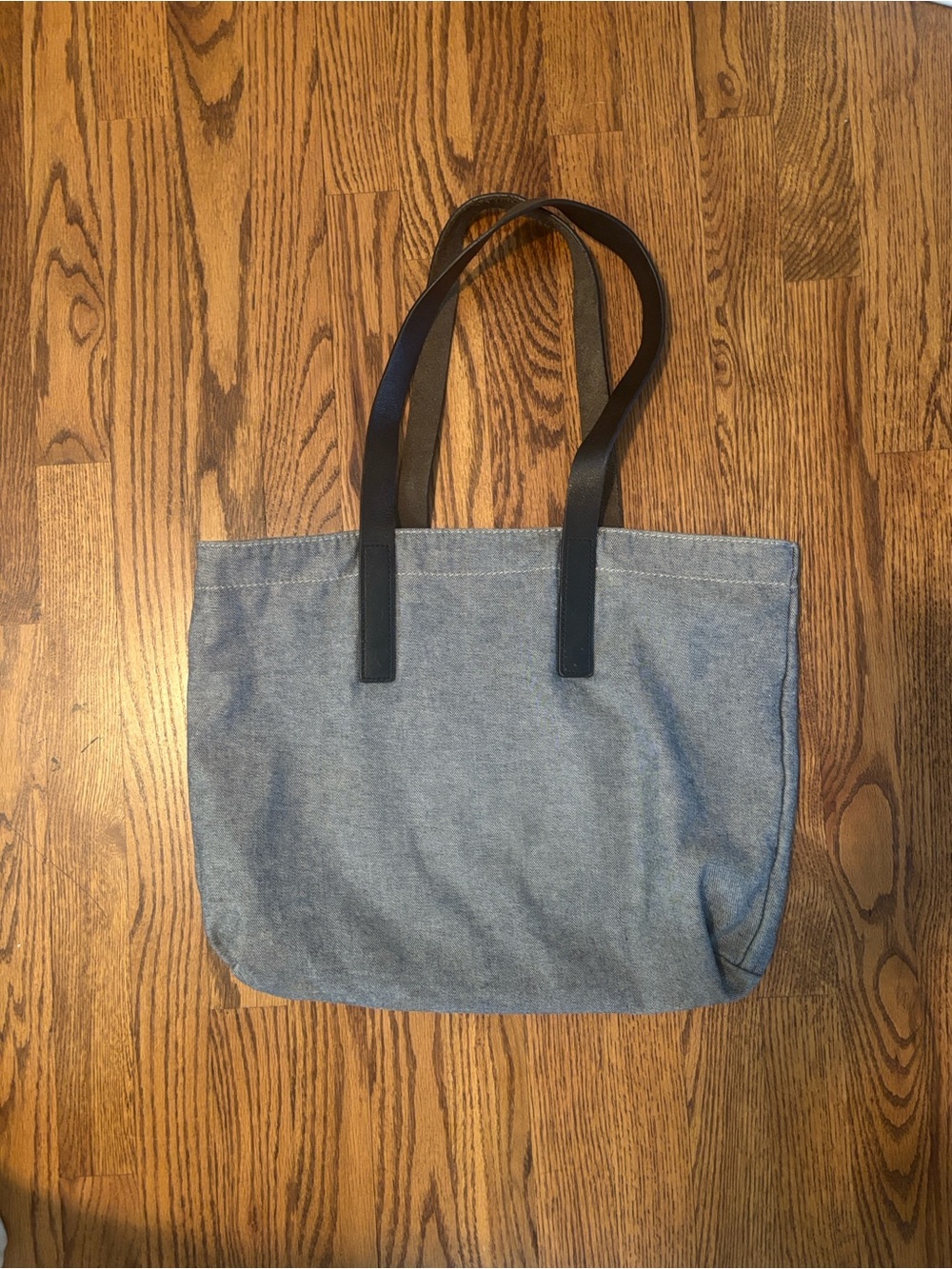 Everlane The Twill Zip Tote with Leather Straps - Picture 2 of 4